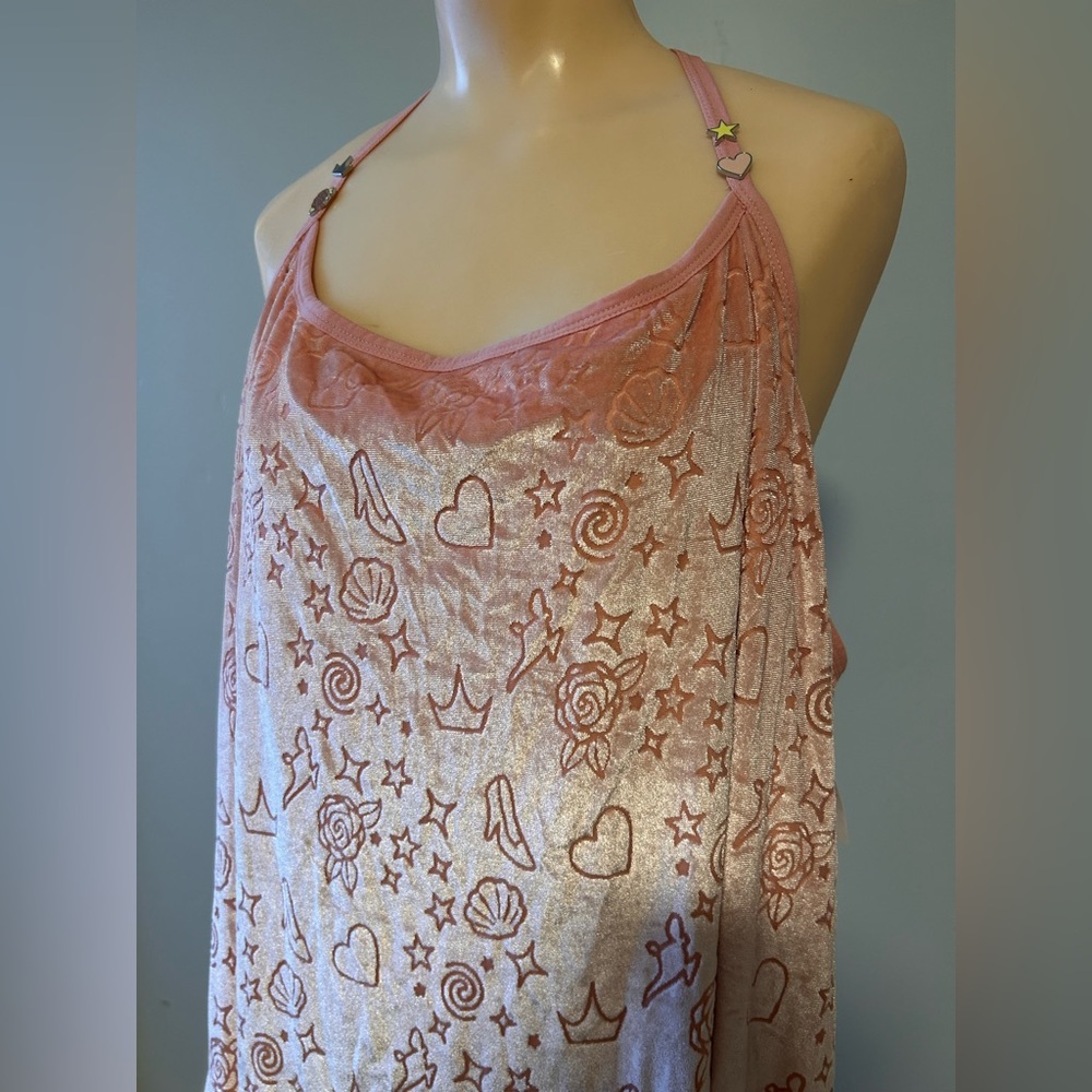 👑 NWT Authentic Disney Parks Princess Pink Velvet Dress. Size 2XL - Picture 3 of 4